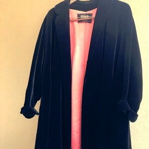 Evening Coat Black Velvet Bergdorf Goodman Vintage